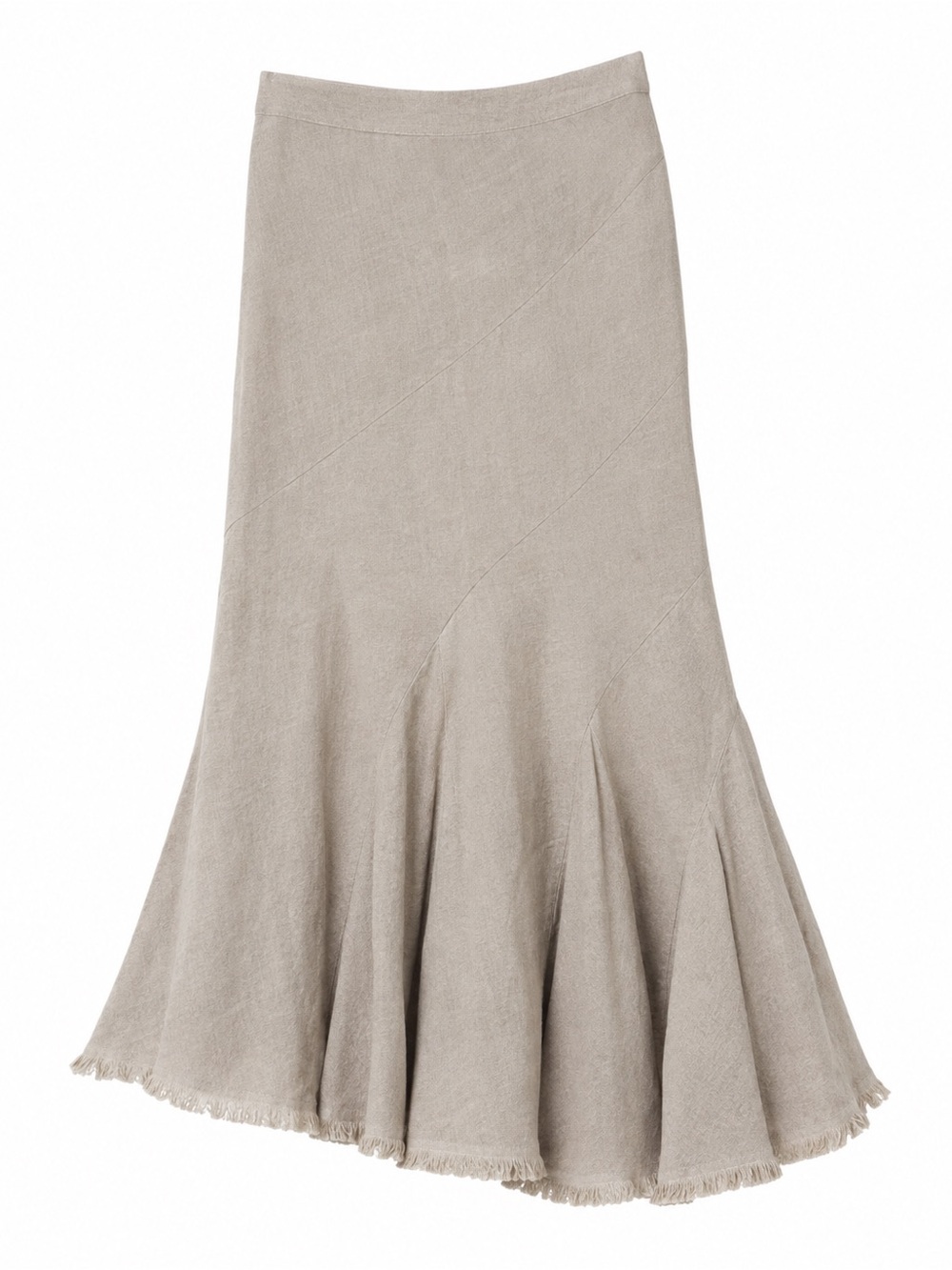 Max Mara 100% Linen Beige Maxi Skirt – Made in Italy – IT42 / US8